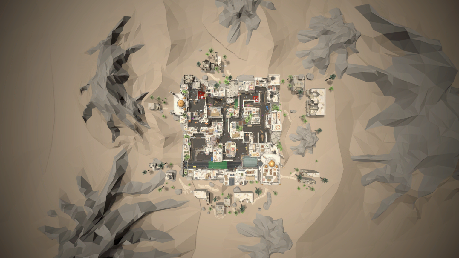 Illustrative team positions on the Dust II top-down layout